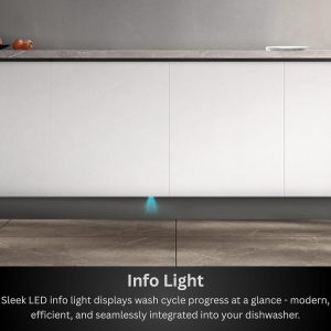 Teknix TXBD600 integrated dishwasher info light